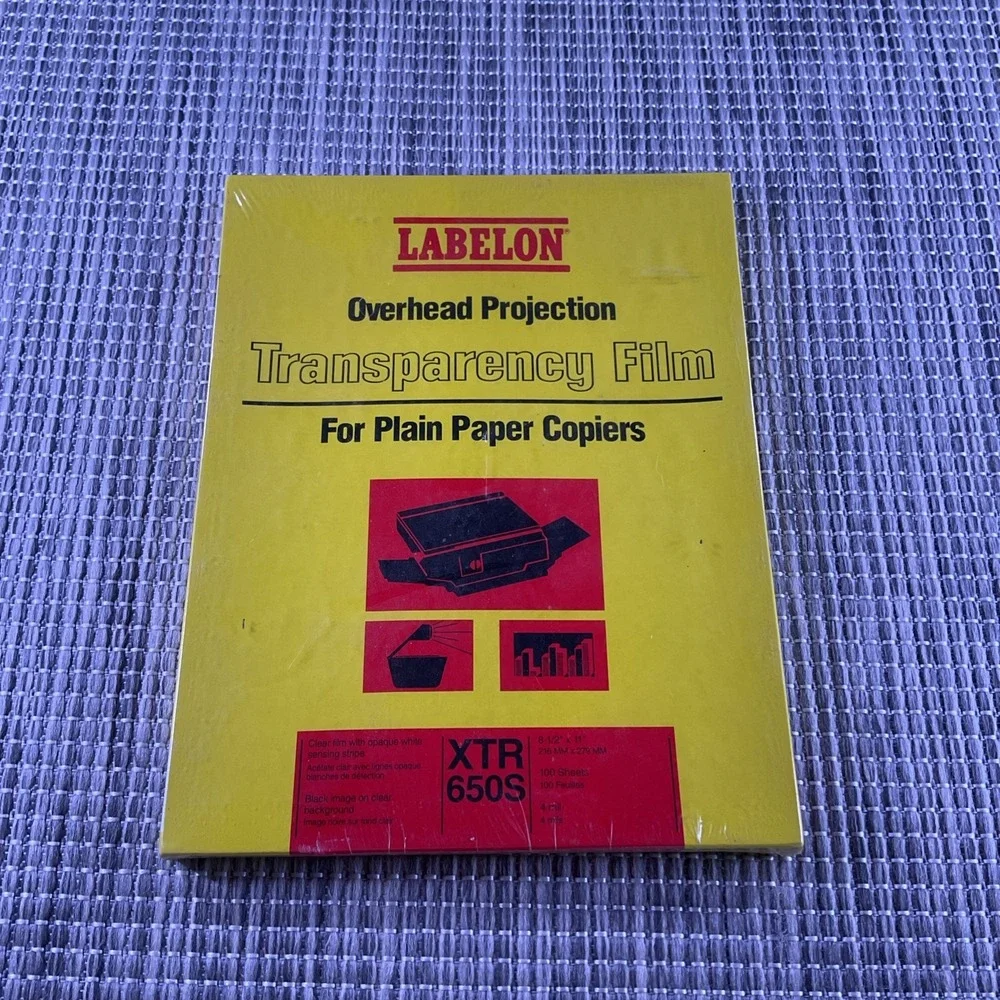 NEW LABELON XTR 650 Overhead Projection Transparency Film 100 Sheets SEALED NOS
